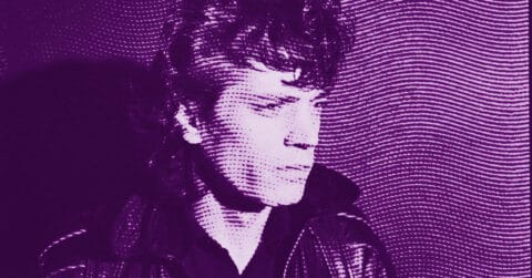A stylized portrait of a person in purple tones, looking to the side. The image features wavy and dotted line patterns overlaying the person’s face and background, creating a retro, graphic effect. © Illustration by ArtCritic.