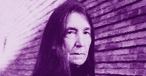 A stylized, purple-toned portrait of a person with long hair, composed of swirling lines and dot patterns, creating a textured and abstract visual effect. © Illustration by ArtCritic.